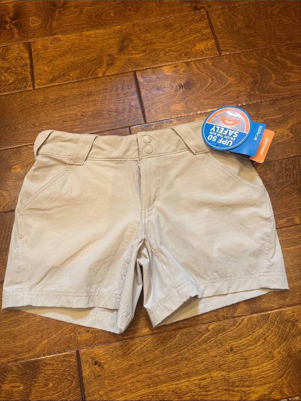 Columbia Women's Light Khaki UPF 50 Shorts